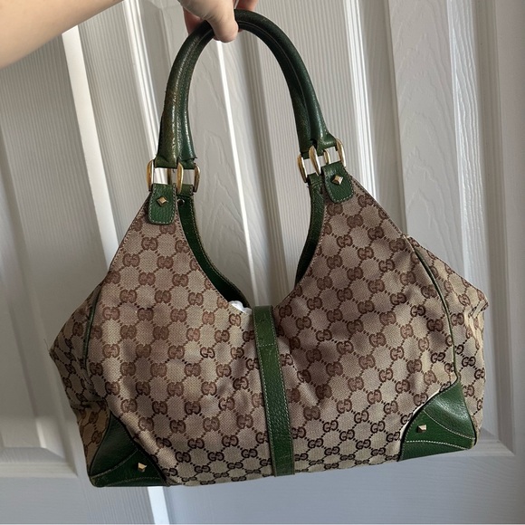 Gucci GG Canvas Nailhead Jackie Bardot Bag - Picture 4 of 16